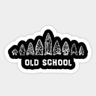 Archery Hunting Old School Arrow Heads Sticker